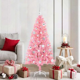 Árbol de Navidad con 150 LED con soporte Rosa 150 cm PVC