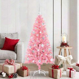 Árbol de Navidad con 150 LED con soporte Rosa 150 cm PVC
