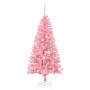 Árbol de Navidad con 150 LED con soporte Rosa 150 cm PVC