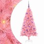 Árbol de Navidad con 150 LED con soporte Rosa 150 cm PVC
