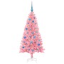 Árbol de Navidad con 150 LED con soporte Rosa 150 cm PVC