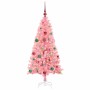 Árbol de Navidad con 150 LED con soporte Rosa 150 cm PVC