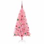 Árbol de Navidad con 150 LED con soporte Rosa 150 cm PVC