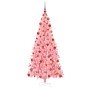 Árbol de Navidad con 300 LED con soporte Rosa 180 cm PVC