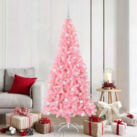 Árbol de Navidad con 300 LED con soporte Rosa 180 cm PVC