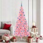 Árbol de Navidad con 300 LED con soporte Rosa 180 cm PVC