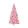 Árbol de Navidad con 300 LED con soporte Rosa 180 cm PVC