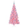 Árbol de Navidad con 300 LED con soporte Rosa 180 cm PVC