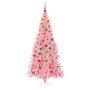 Árbol de Navidad con 300 LED con soporte Rosa 180 cm PVC