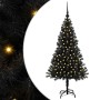 Árbol de Navidad con 150 LED con soporte Negro 120 cm PVC