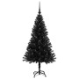 Árbol de Navidad con 150 LED con soporte Negro 120 cm PVC