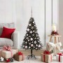 Árbol de Navidad con 150 LED con soporte Negro 120 cm PVC