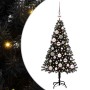 Árbol de Navidad con 150 LED con soporte Negro 120 cm PVC