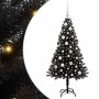 Árbol de Navidad con 150 LED con soporte Negro 120 cm PVC