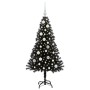 Árbol de Navidad con 150 LED con soporte Negro 120 cm PVC
