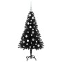 Árbol de Navidad con 150 LED con soporte Negro 120 cm PVC