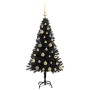 Árbol de Navidad con 150 LED con soporte Negro 120 cm PVC