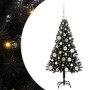 Árbol de Navidad con 150 LED con soporte Negro 120 cm PVC
