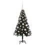 Árbol de Navidad con 150 LED con soporte Negro 120 cm PVC