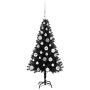 Árbol de Navidad con 150 LED con soporte Negro 120 cm PVC