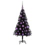 Árbol de Navidad con 150 LED con soporte Negro 120 cm PVC