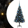 Árbol de Navidad con 150 LED con soporte Negro 120 cm PVC