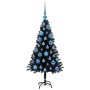 Árbol de Navidad con 150 LED con soporte Negro 120 cm PVC