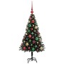 Árbol de Navidad con 150 LED con soporte Negro 120 cm PVC