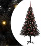 Árbol de Navidad con 150 LED con soporte Negro 150 cm PVC