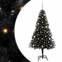 Árbol de Navidad con 150 LED con soporte Negro 150 cm PVC