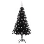 Árbol de Navidad con 150 LED con soporte Negro 150 cm PVC