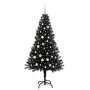 Árbol de Navidad con 150 LED con soporte Negro 150 cm PVC