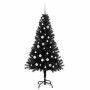 Árbol de Navidad con 150 LED con soporte Negro 150 cm PVC