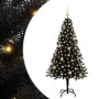 Árbol de Navidad con 150 LED con soporte Negro 150 cm PVC