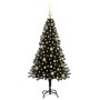 Árbol de Navidad con 150 LED con soporte Negro 150 cm PVC