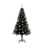 Árbol de Navidad con 150 LED con soporte Negro 150 cm PVC