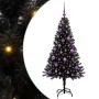 Árbol de Navidad con 150 LED con soporte Negro 150 cm PVC
