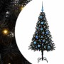 Árbol de Navidad con 150 LED con soporte Negro 150 cm PVC