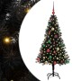 Árbol de Navidad con 150 LED con soporte Negro 150 cm PVC