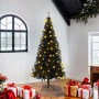 Árbol de Navidad con 300 LED con soporte Negro 180 cm PVC