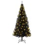 Árbol de Navidad con 300 LED con soporte Negro 180 cm PVC