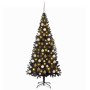 Árbol de Navidad con 300 LED con soporte Negro 180 cm PVC