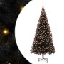 Árbol de Navidad con 300 LED con soporte Negro 180 cm PVC