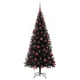 Árbol de Navidad con 300 LED con soporte Negro 180 cm PVC