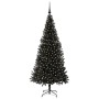 Árbol de Navidad con 300 LED con soporte Negro 180 cm PVC
