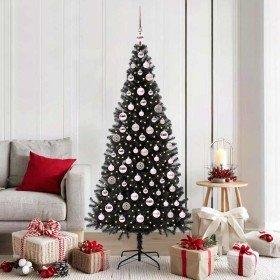 Árbol de Navidad con 300 LED con soporte Negro 180 cm PVC