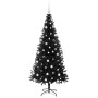 Árbol de Navidad con 300 LED con soporte Negro 180 cm PVC