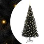 Árbol de Navidad con 300 LED con soporte Negro 180 cm PVC