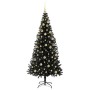 Árbol de Navidad con 300 LED con soporte Negro 180 cm PVC