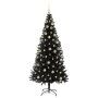 Árbol de Navidad con 300 LED con soporte Negro 180 cm PVC